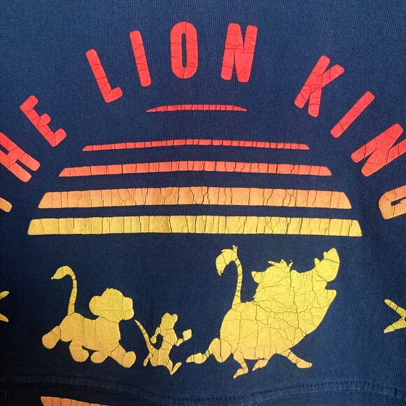 Disney The Lion King Hakuna Matata Dark Blue Cropped Spirit Jersey Size Medium - Picture 3 of 9
